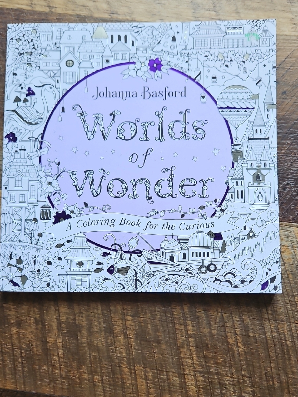 Johanna Basford Worlds of Wonder Coloring Book - Lavender Cover